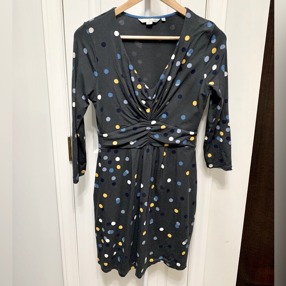 Boden Jersey Knit Spotted Tunic Dress - US 6